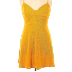 wild fable Yellow Spaghetti-Strap Fit & Flare Dress